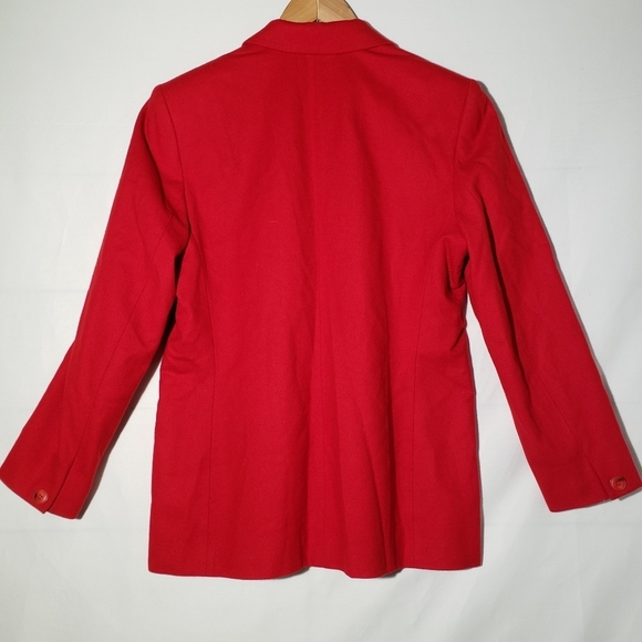 Vintage Pendleton Red Wool Blazer Jacket Single Button 10P Coat - Picture 8 of 8
